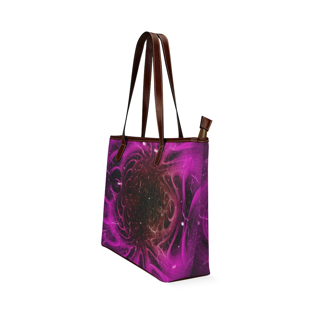 Abstract design in purple colors Shoulder Tote Bag (Model 1646)