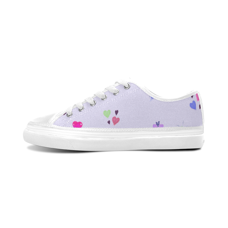 love and valentine 01A by FeelGood Women's Canvas Zipper Shoes/Large Size (Model 001)