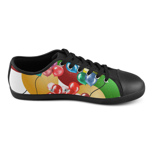 Celebrate with balloons 2 Canvas Shoes for Women/Large Size (Model 016)