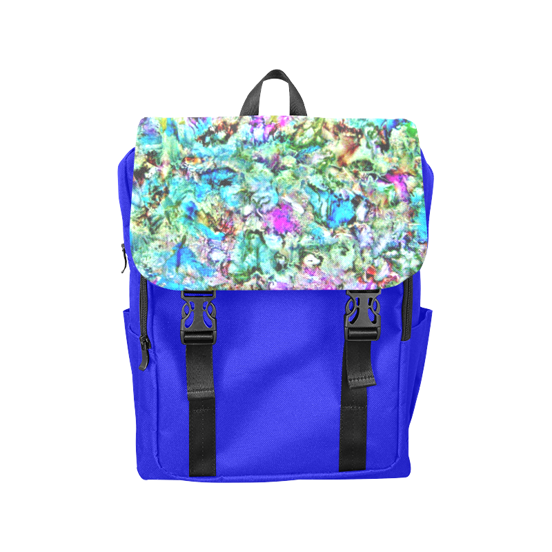 Colorful Flower Marbling Casual Shoulders Backpack (Model 1623)