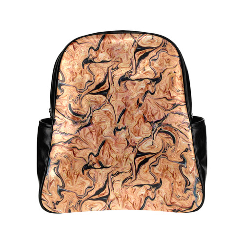 Marbling Pattern Multi-Pockets Backpack (Model 1636)