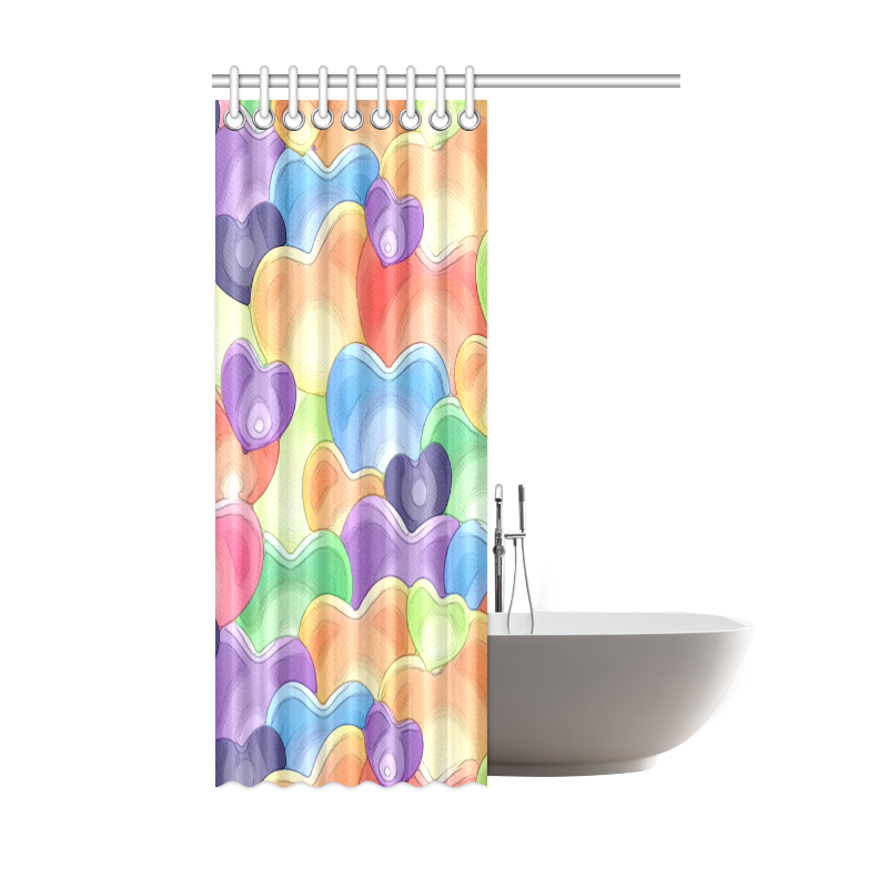 Funny_hearts_20161201_by_Feelgood Shower Curtain 48"x72"