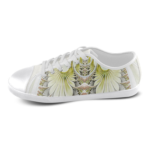 Feathers And Lace Canvas Shoes for Women/Large Size (Model 016)