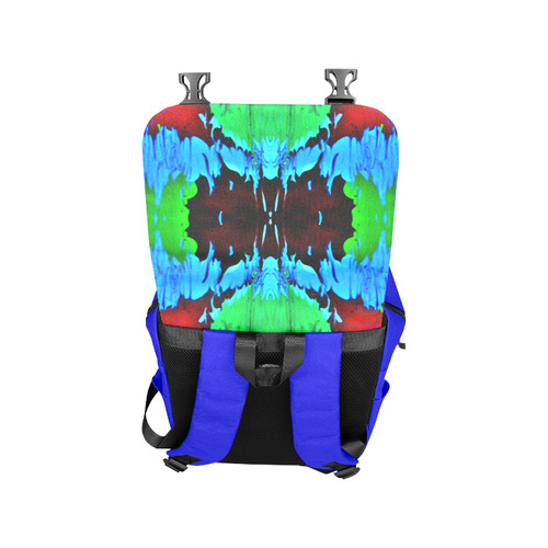 Abstract Green Brown, Blue Red Marbling Casual Shoulders Backpack (Model 1623)