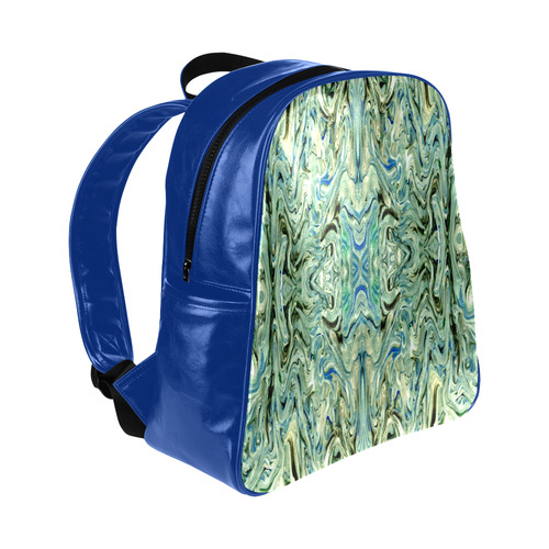 Beautiful Marbling Art Folklore Multi-Pockets Backpack (Model 1636)
