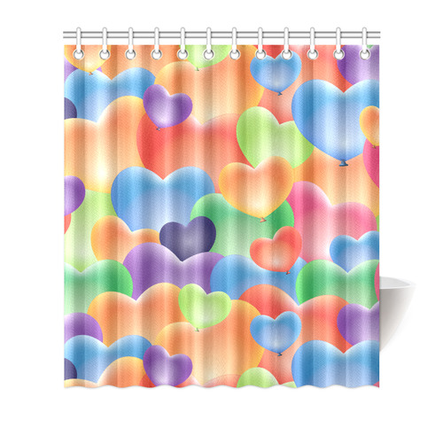 Funny_Hearts_20161204_by_Feelgood Shower Curtain 66"x72"