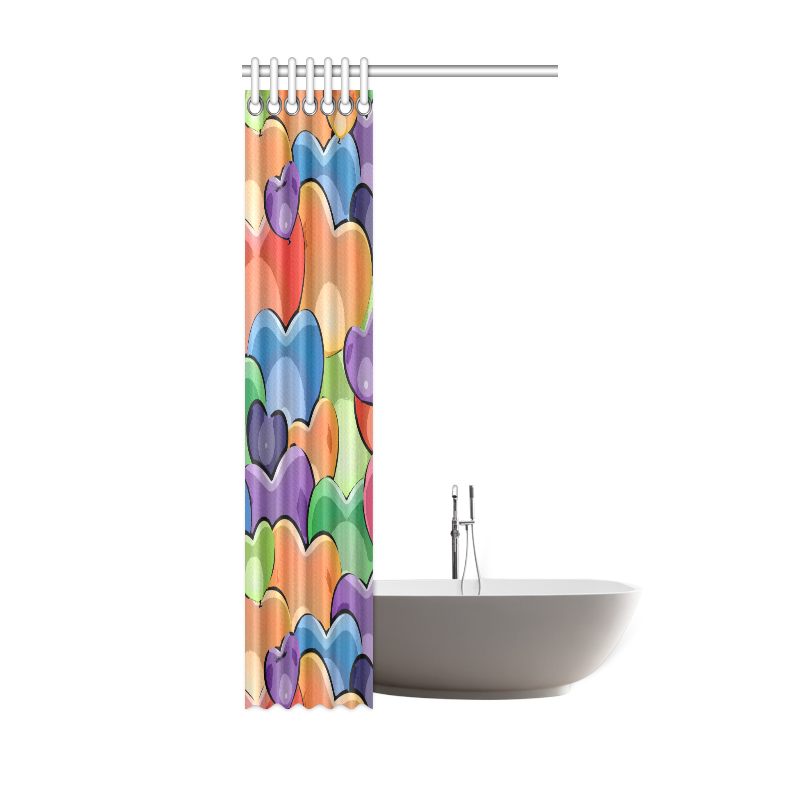 Funny_Hearts_20161205_by_Feelgood Shower Curtain 36"x72"