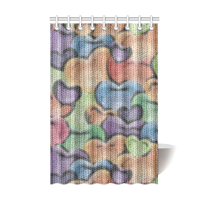 Funny_Hearts_20161203_by_Feelgood Shower Curtain 48"x72"
