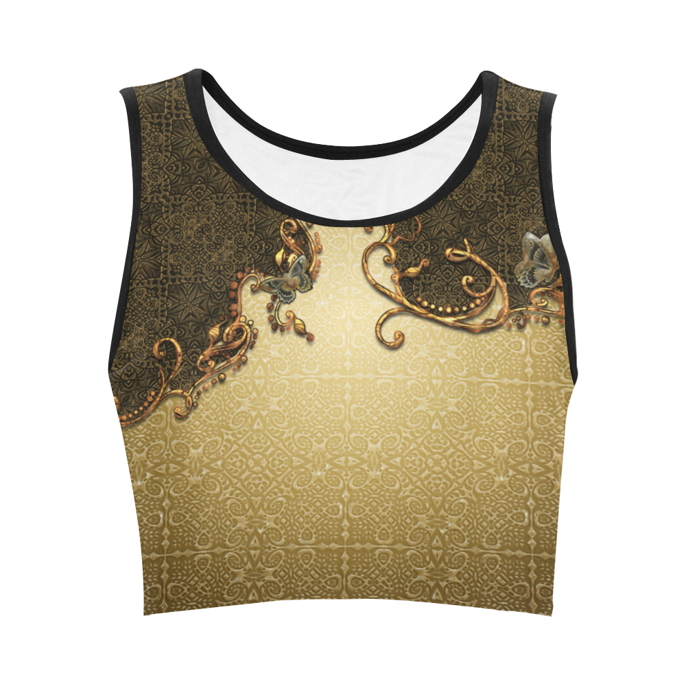 Wonderful vintage design Women's Crop Top (Model T42)