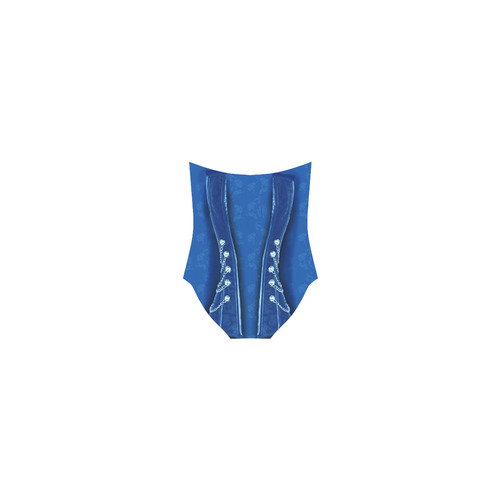 3D bolero blue style Strap Swimsuit ( Model S05)