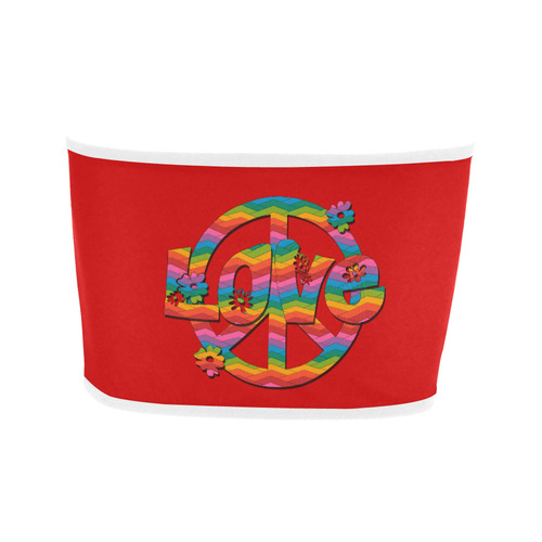 Colorful Love and Peace Bandeau Top