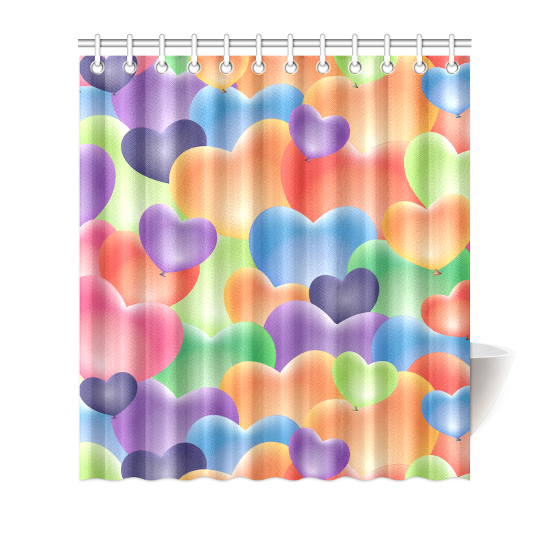 Funny_Hearts_20161202_by_FeelGood Shower Curtain 66"x72"