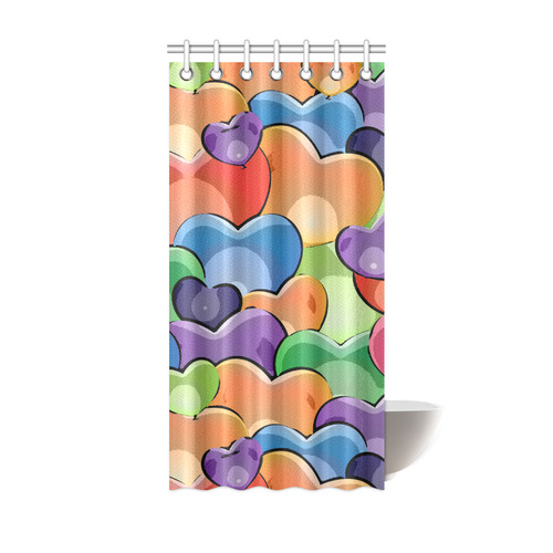 Funny_Hearts_20161205_by_Feelgood Shower Curtain 36"x72"