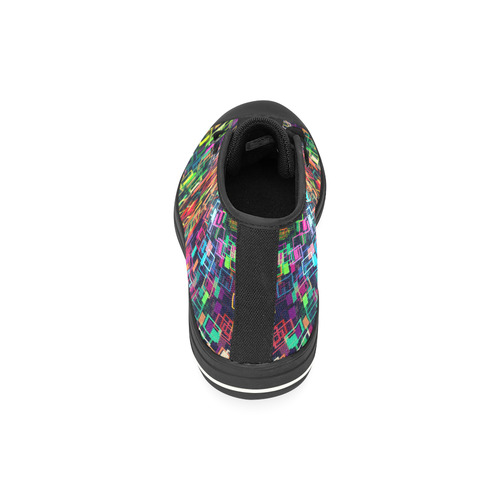 Neon Vortex High Top Canvas Women's Shoes/Large Size (Model 017)
