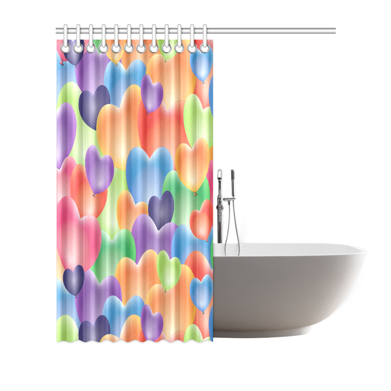 Funny_Hearts_20161202_by_FeelGood Shower Curtain 72"x72"