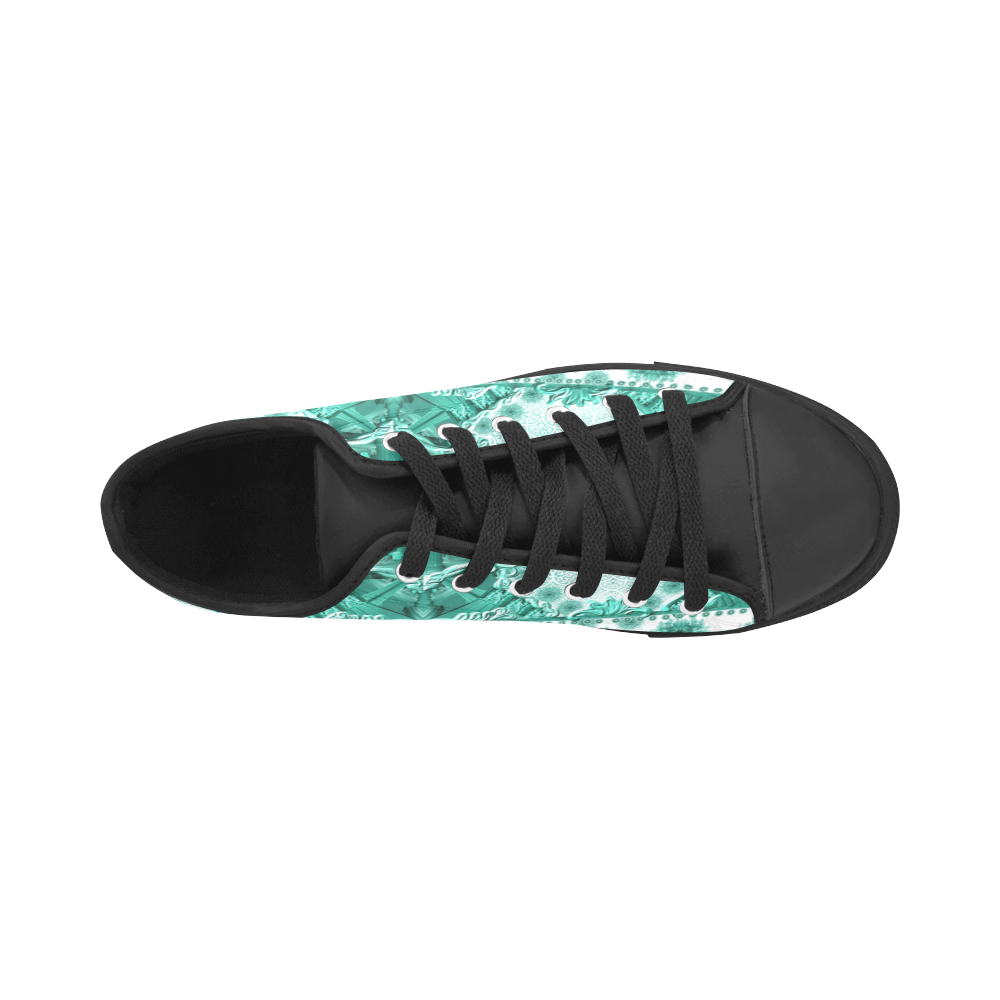 bleu faience  teal by Sandrine Kespi Aquila Microfiber Leather Women's Shoes (Model 031)