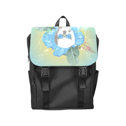 Funny skull with blue flowers Casual Shoulders Backpack (Model 1623)