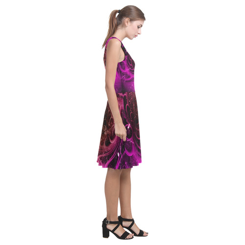 Abstract design in purple colors Atalanta Casual Sundress(Model D04)