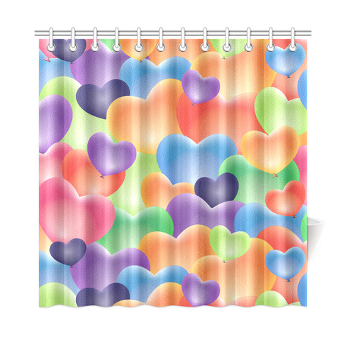 Funny_Hearts_20161202_by_FeelGood Shower Curtain 72"x72"
