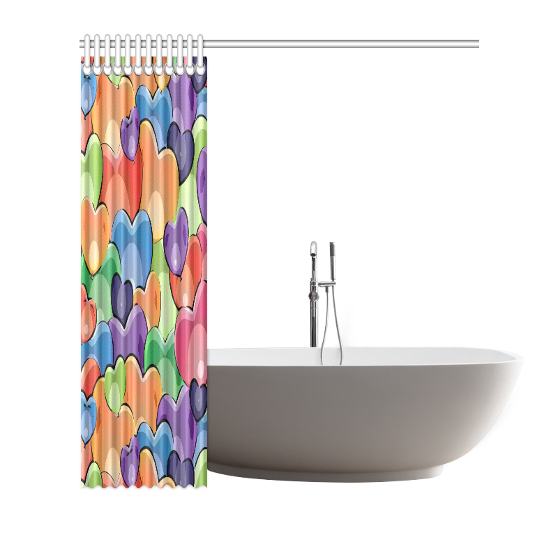 Funny_Hearts_20161205_by_Feelgood Shower Curtain 66"x72"