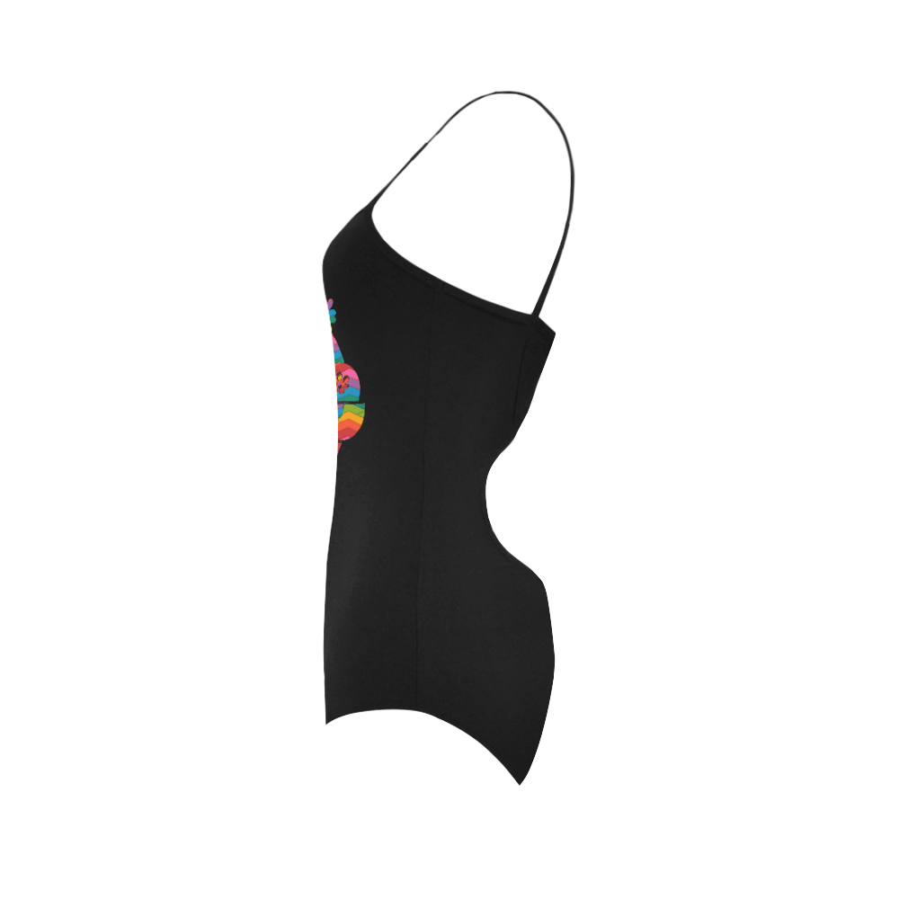 Colorful Love and Peace Strap Swimsuit ( Model S05)