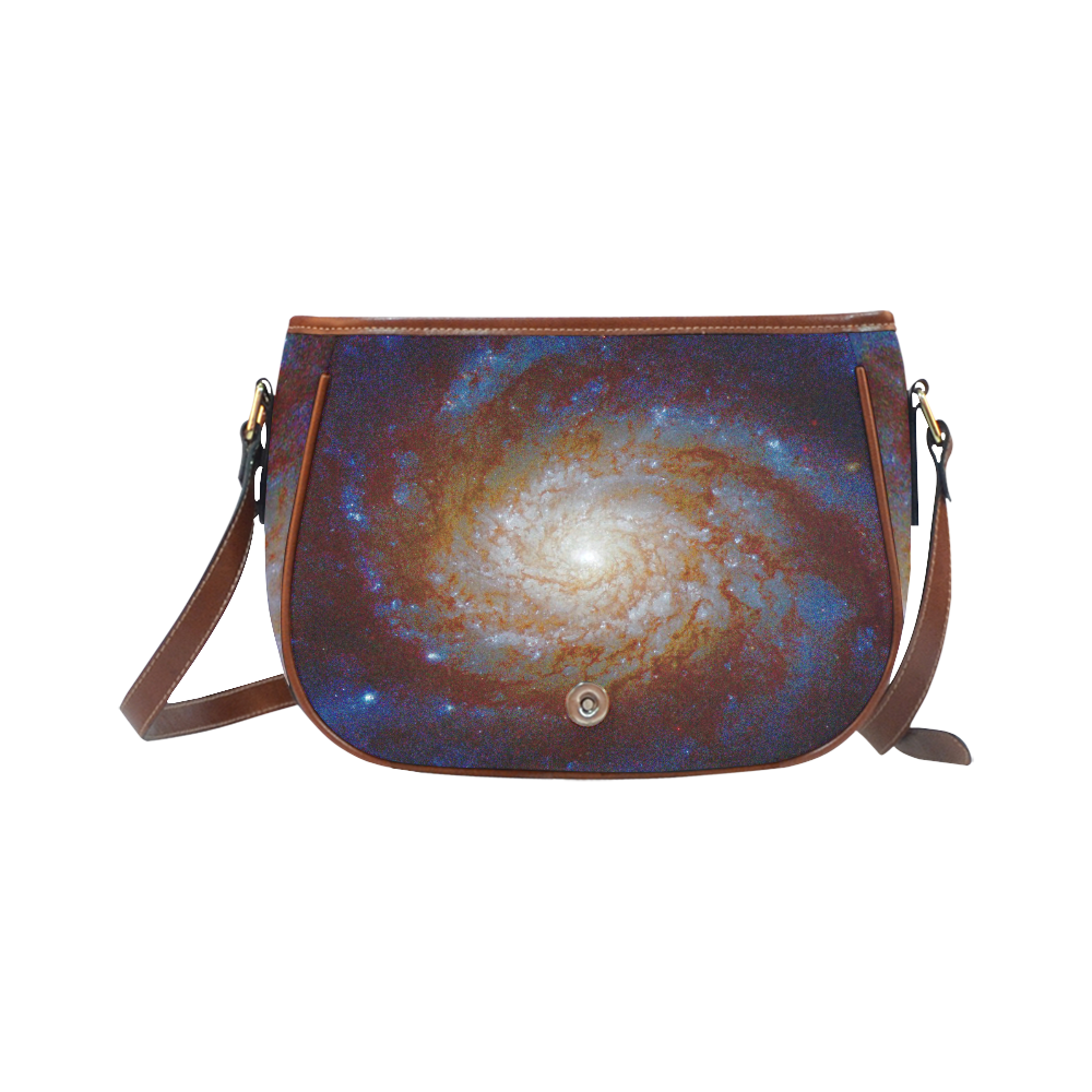 Spiral Galaxy Hubble Telescope Saddle Bag/Small (Model 1649) Full Customization