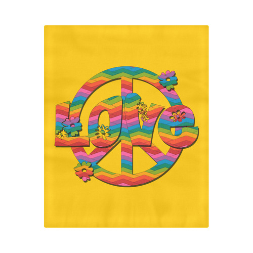 Colorful Love and Peace Duvet Cover 86"x70" ( All-over-print)