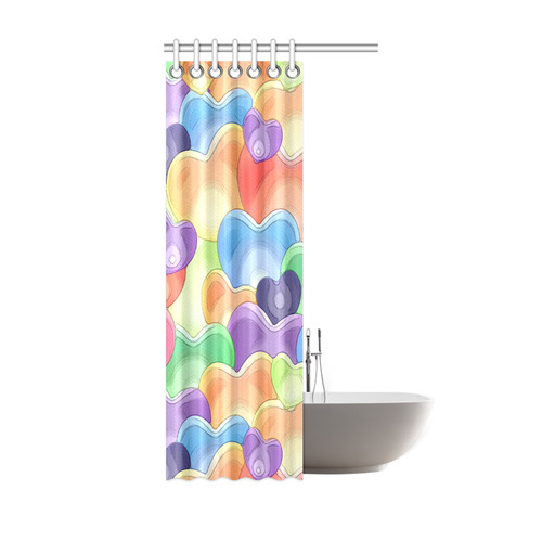 Funny_hearts_20161201_by_Feelgood Shower Curtain 36"x72"