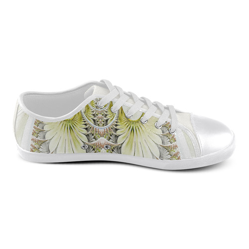 Feathers And Lace Canvas Shoes for Women/Large Size (Model 016)