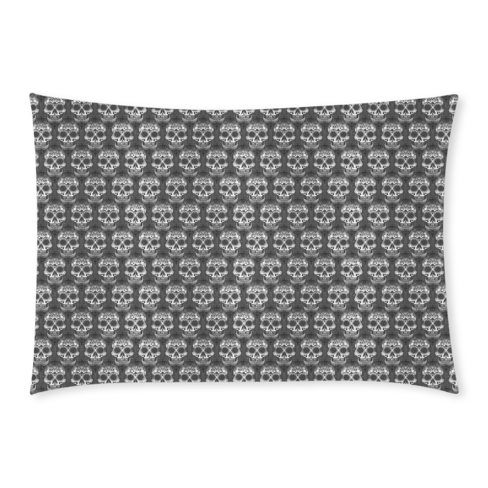 new skull allover pattern 3 by JamColors Custom Rectangle Pillow Case 20x30 (One Side)