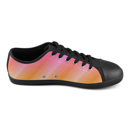 Fancy Pink Zigzag Design Canvas Shoes for Women/Large Size (Model 016)