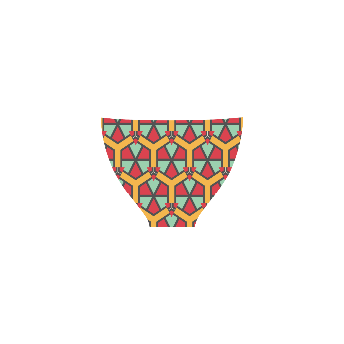 Honeycombs triangles and other shapes pattern Custom Bikini Swimsuit (Model S01)