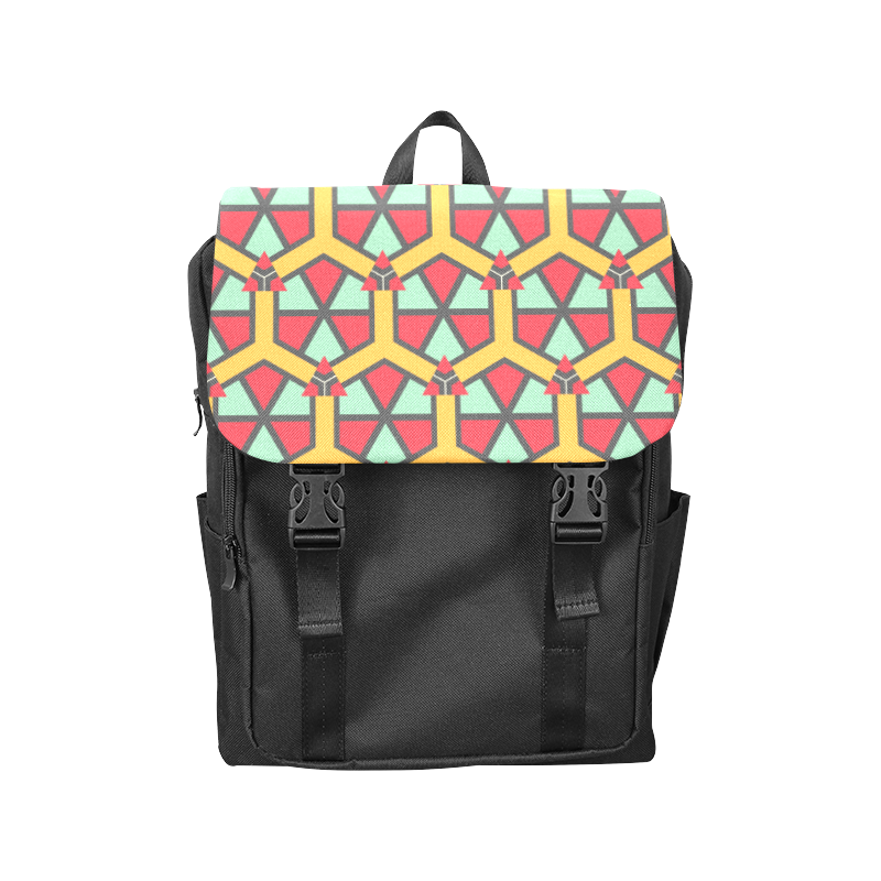 Honeycombs triangles and other shapes pattern Casual Shoulders Backpack (Model 1623)