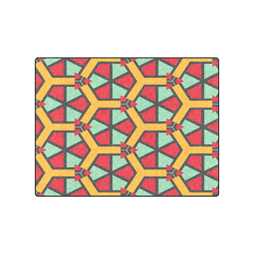 Honeycombs triangles and other shapes pattern Blanket 50"x60"