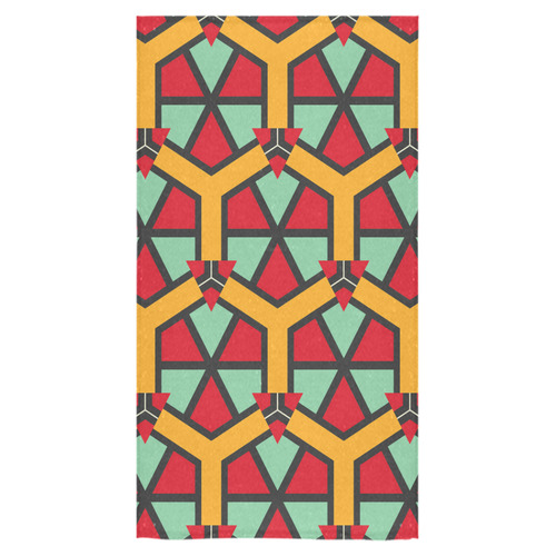 Honeycombs triangles and other shapes pattern Bath Towel 30"x56"