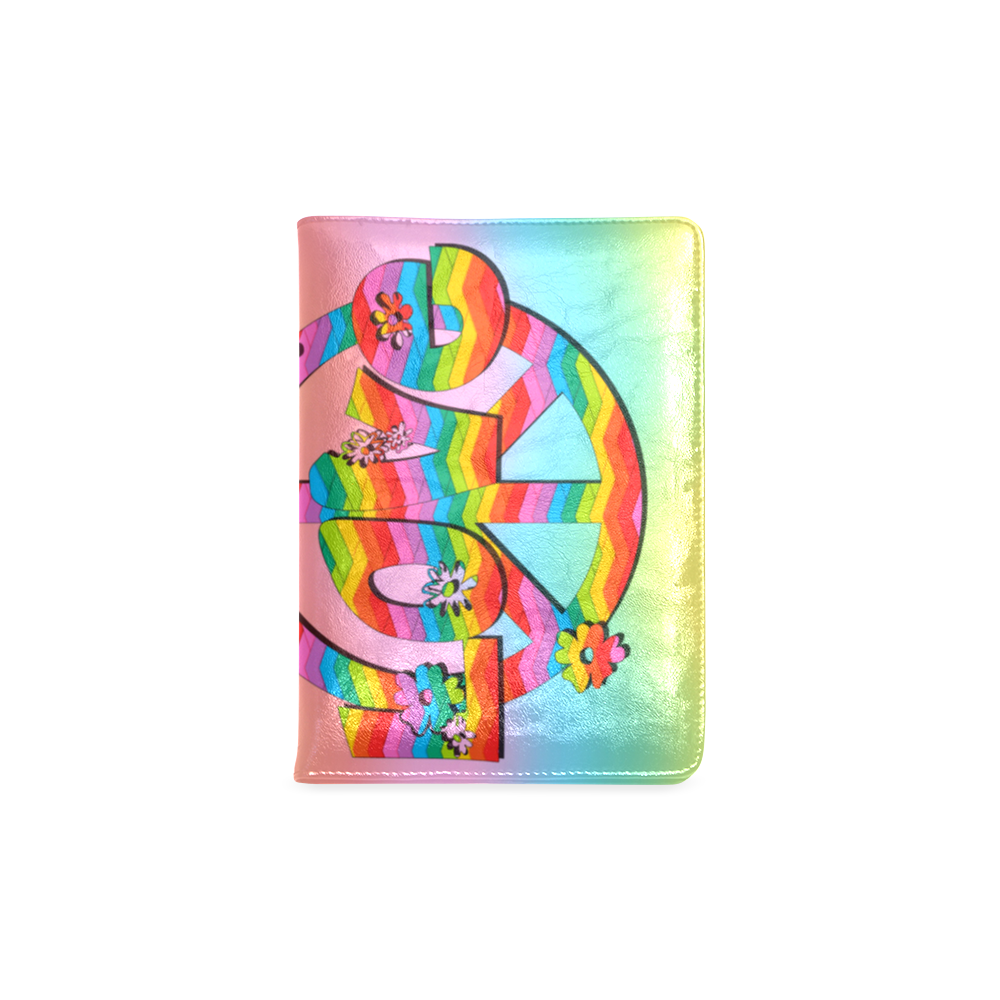 Colorful Love and Peace Background Custom NoteBook A5