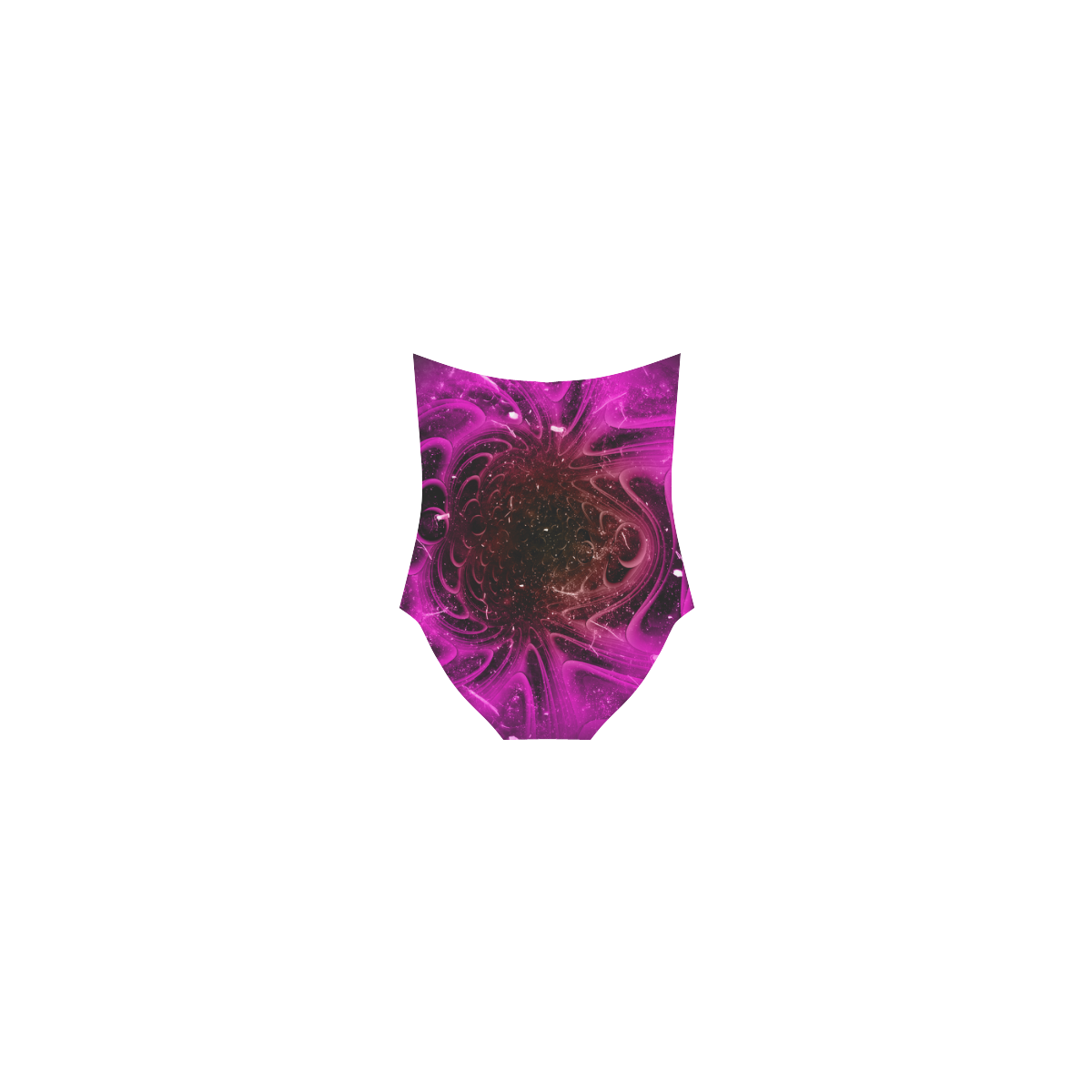 Abstract design in purple colors Strap Swimsuit ( Model S05)