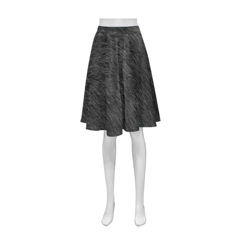 Black Fur Athena Women's Short Skirt (Model D15)