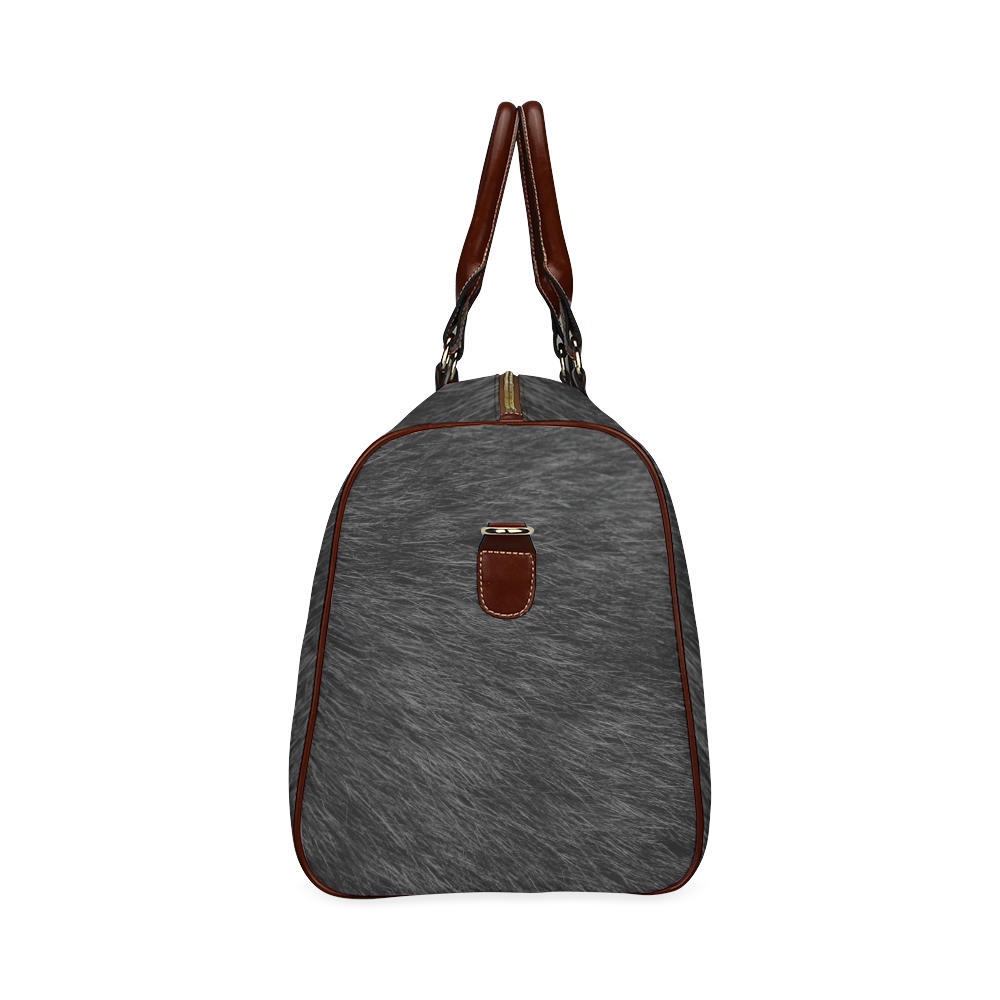 Black Fur Waterproof Travel Bag/Small (Model 1639)