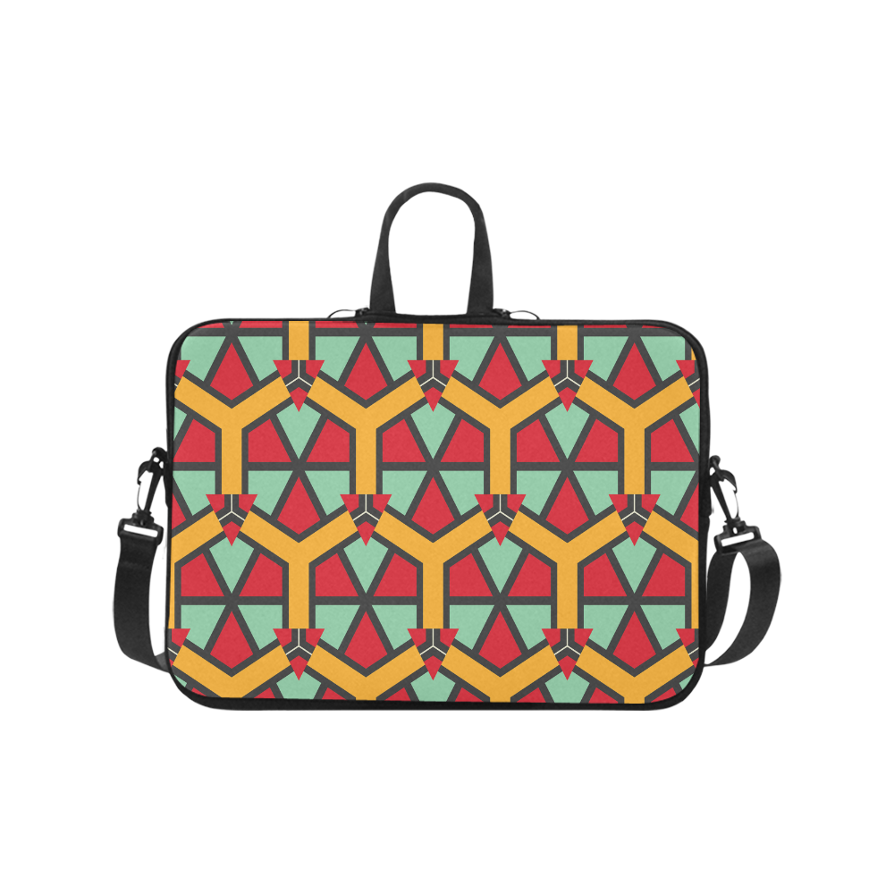 Honeycombs triangles and other shapes pattern Laptop Handbags 17"