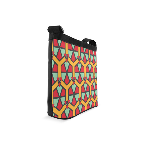 Honeycombs triangles and other shapes pattern Crossbody Bags (Model 1613)