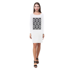new skull allover pattern by JamColors Demeter Long Sleeve Nightdress (Model D03)