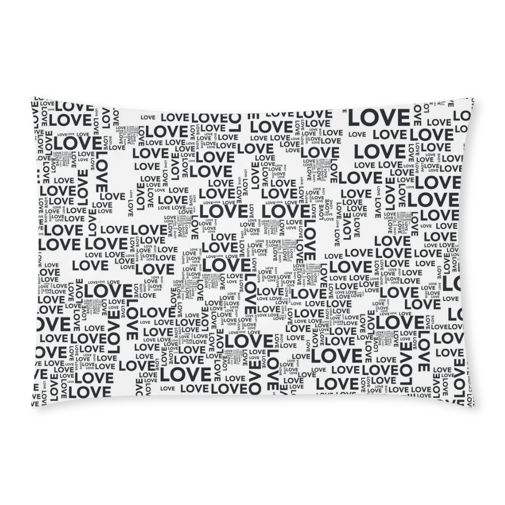 Love Words Custom Rectangle Pillow Case 20x30 (One Side)