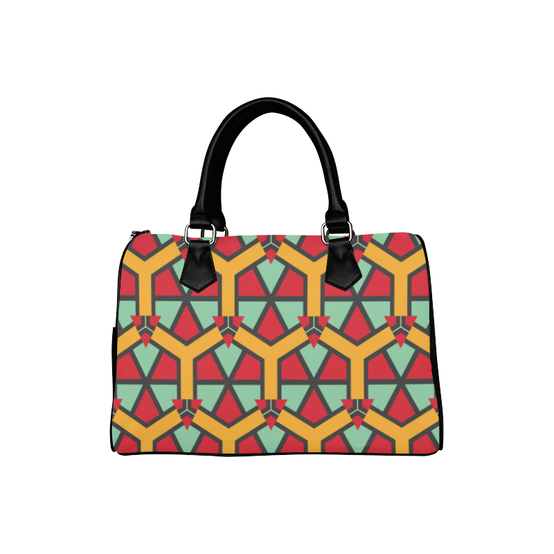 Honeycombs triangles and other shapes pattern Boston Handbag (Model 1621)