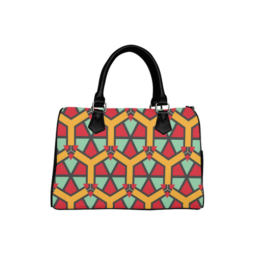 Honeycombs triangles and other shapes pattern Boston Handbag (Model 1621)