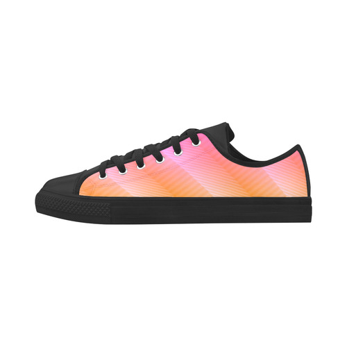Fancy Pink Zigzag Design Aquila Microfiber Leather Women's Shoes/Large Size (Model 031)