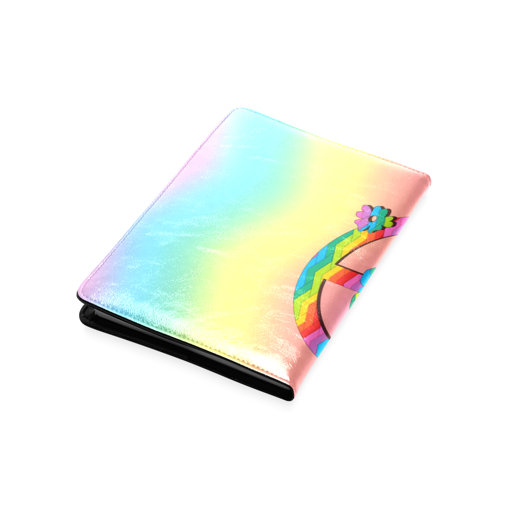 Colorful Love and Peace Background Custom NoteBook A5