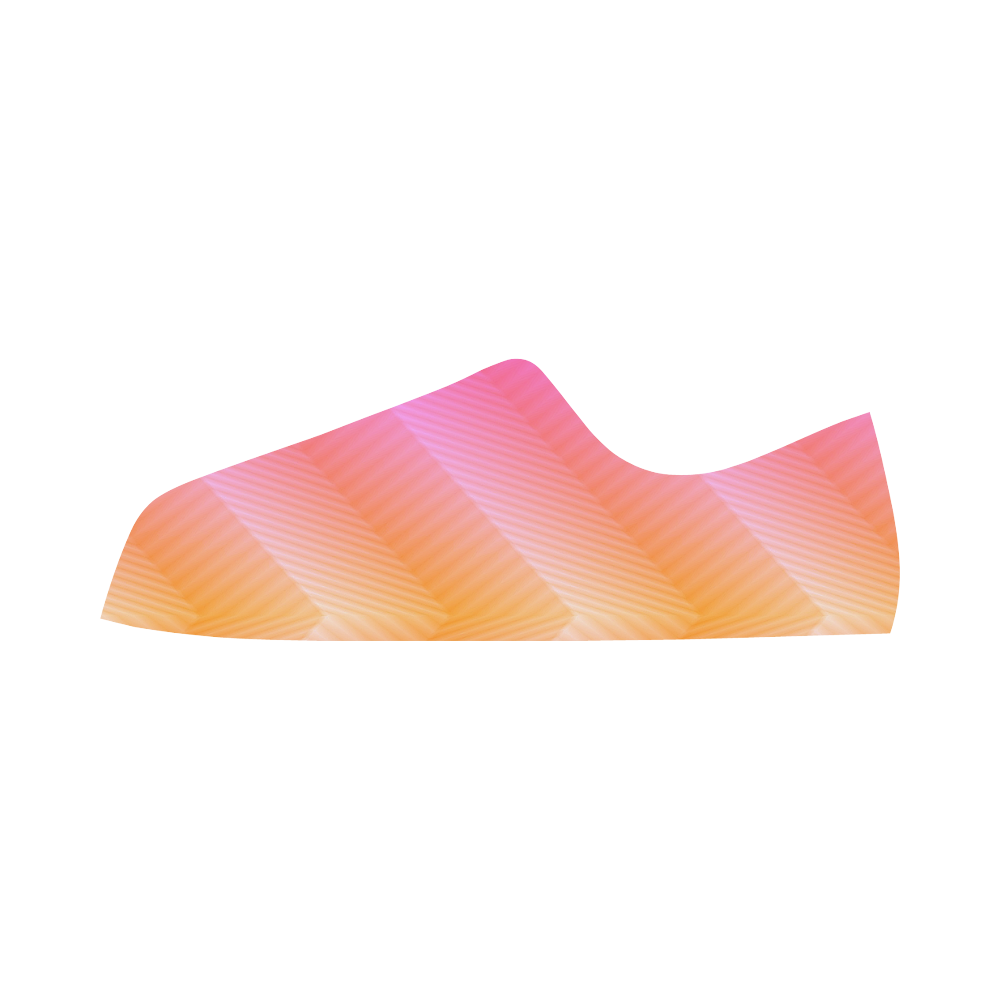 Fancy Pink Zigzag Design Aquila Microfiber Leather Women's Shoes (Model 031)