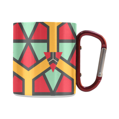 Honeycombs triangles and other shapes pattern Classic Insulated Mug(10.3OZ)