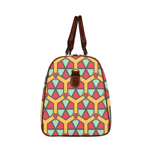 Honeycombs triangles and other shapes pattern Waterproof Travel Bag/Small (Model 1639)